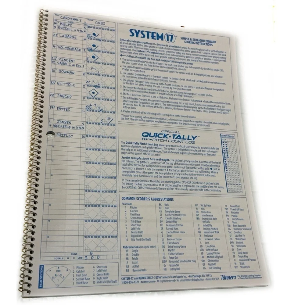 Rawlings System-17 Baseball & Softball Scorebook